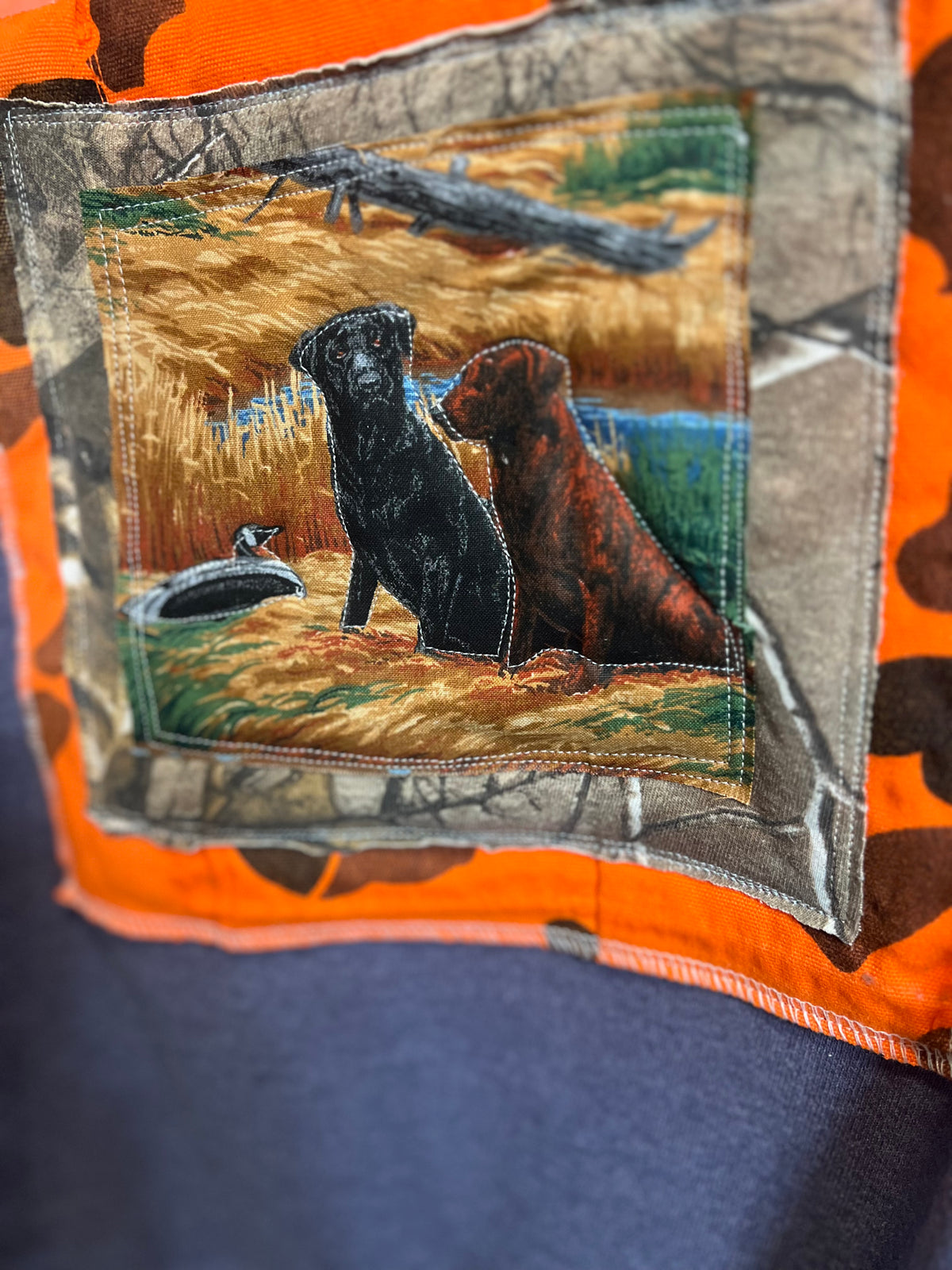 The Camp Dog : One of One Upcycled Vintage Russell Athletic Crewneck
