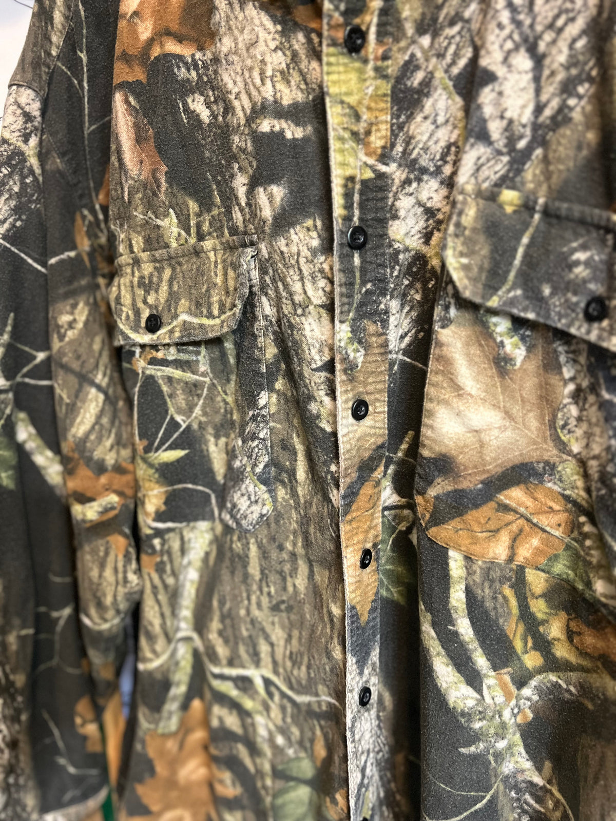 The Backwoods Mallard : One of One Upcycled Vintage Mossy Oak Overshirt